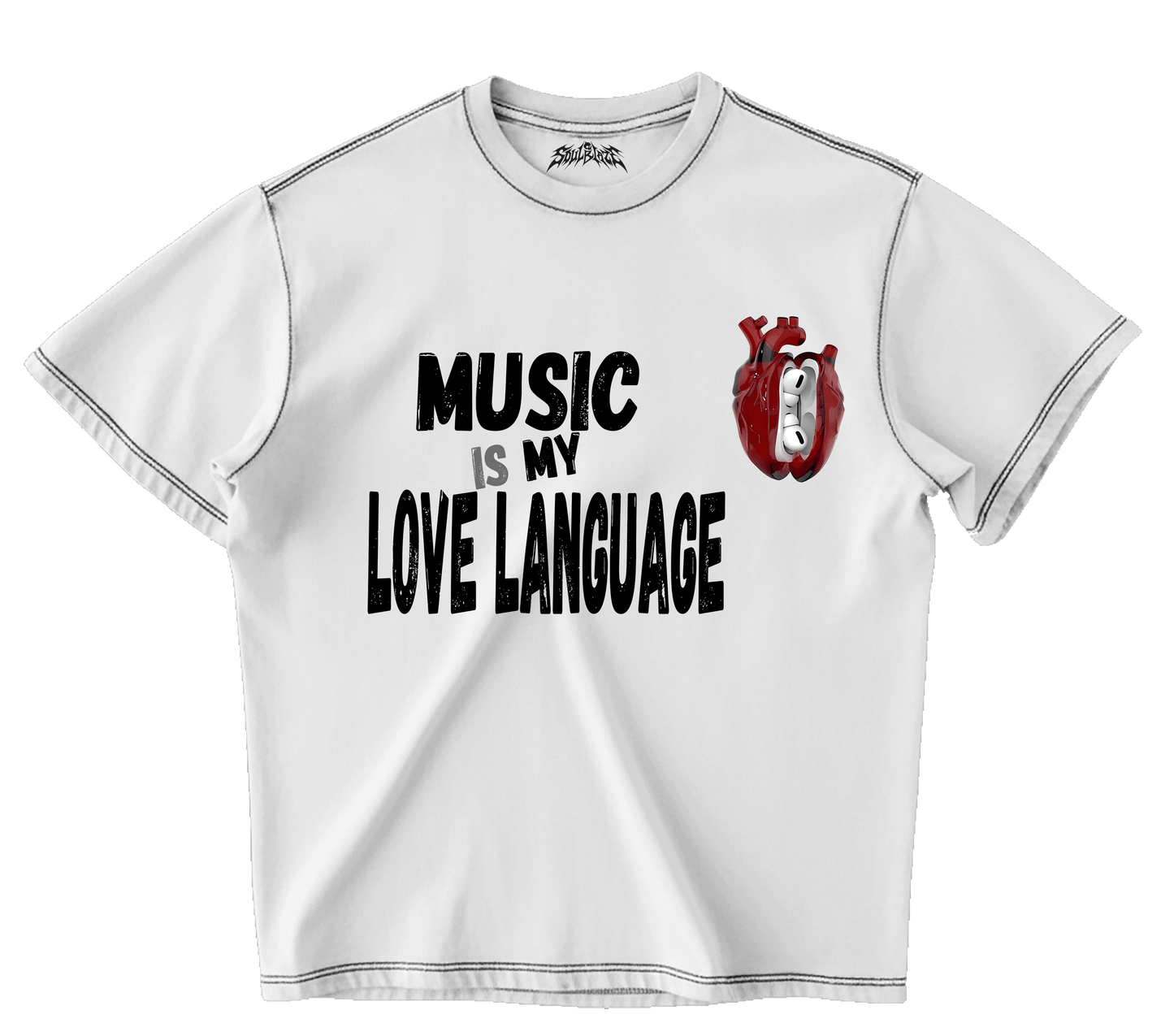 MUSIC IS ALL OVERSIZED T-SHIRT